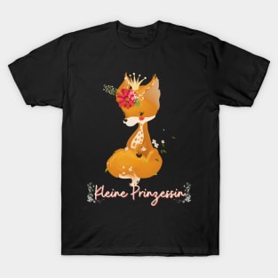 Fuchs Kleine Prinzessin Blumen Süß T-Shirt